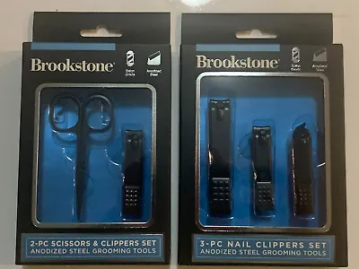 Set Of 2 Brookstone Nail Care Gift Set Anodized Steel Scissor &Clippers New!!! • $7.50