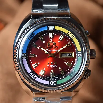 Japan Watch Orient KING DIVER Automatic Watch KD 21 JEWELS Original Red Dial SK • $199