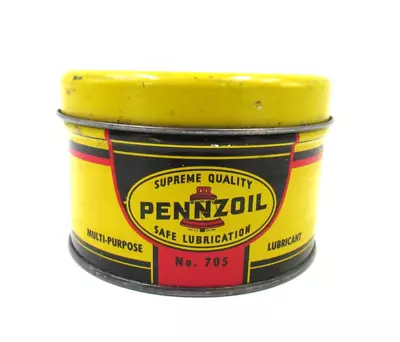 Vintage Pennzoil Lubricant Slip Top Can. Full. No. 705 • $30