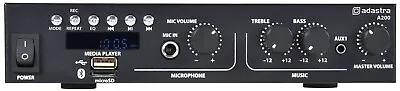 Stereo PA Mixer Amplifier Compact Bluetooth USB SD FM Audio A200 2 X 100W Output • £89.99