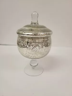 Vintage Mercury Glass Apothecary Jar • $35.21