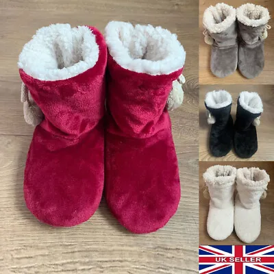£5.99 • Buy Slippers Women's Warm Indoor Slipper Boots Ladies Booties Girls Size 3 4 5 6 7 8