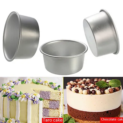 Round Aluminum Bake Tin Pan Mold Mould For Sandwich Cake Kitchen DIY 6 Size BH • $13.23