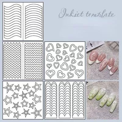 Tools Nail Sticker Stencil Nail Spray Template Nail Art Spray Painted Stickers • £2.68