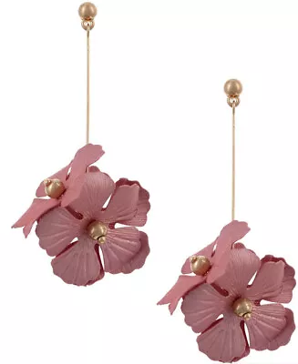 MARNI H&M Flower Metal Dangle Earring Set GOLD / ROSE • $24.99