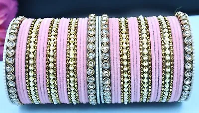 Bollywood Bridal Ethnic Gold Plated Metal Bangle Indian Jewelry Women Bangles • $28.61