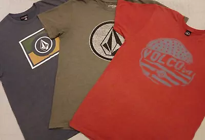 Lot Of 3 Men's Medium Volcom Stone Graphic Logo T Shirts • $26.50