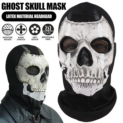 Call Of Duty Ghost Mask Adult Balaclava Hat Skull Face Mask Cosplay Costume UK • £9.89