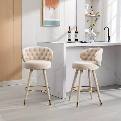 28 Bar Stools Set Of 2 Counter Height Chairs With Back Kitchen Dining Barstools • $229.99