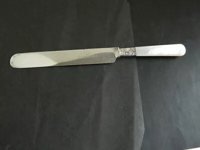 Meriden Mother Of Pearl Handle Sterling Collar Banded Knife • $12.95