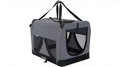 Portable Soft Dog Cage Crate Carrier XXXL Grey • $162.99