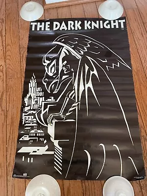 Vintage 1991 Batman Dark Knight Glow In Dark Poster - #2019 JW643 - 35  X 23  • $50