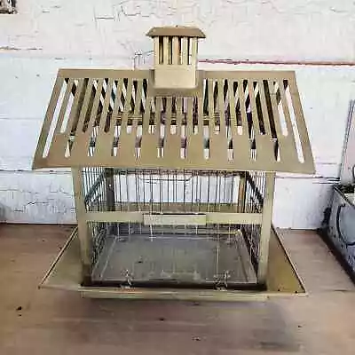 Vintage Brass Hendryx Bird Cage • $95.99