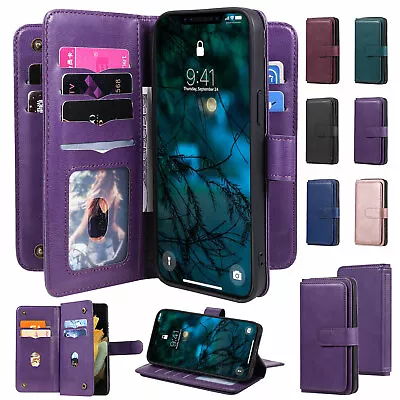 Mutil-Card Holder Wallet Leather Case For IPhone 15 Pro Max 14 13 12 11 XS XR 87 • $4.59