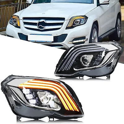 LED Sequential Headlights For Mercedes Benz GLK350 GLK250 2013-2015 Front Lamps • $569.99