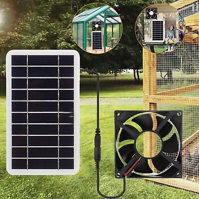 Solar Panel Fan Kit 30W Solar Powered Exhaust Fan Outdoor Solar Panel Ventilator • £12.99