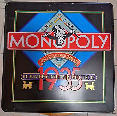 MONOPOLY Comm. Edition 1935 Collector's Tin 1985 Parker Bros Metal Pieces ..Read • $14.97