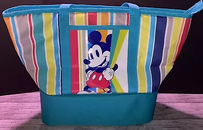 Disney Store Mickey Mouse Insulated Beach Picnic Travel Tote Lunch Bag 13”x18” • $8