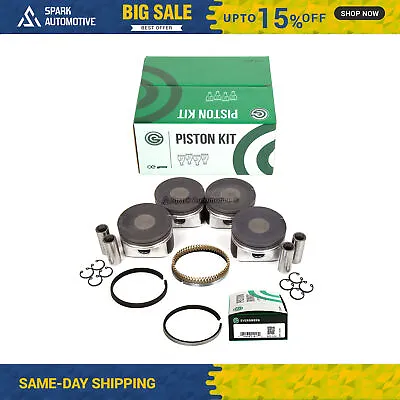 Pistons W/ Rings 20mm Wrist Pin Fit 97-00 Audi Volkswagen Turbo 1.8L 20V • $199.95