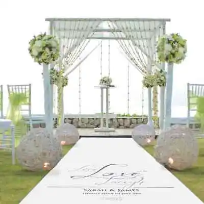 £129.99 • Buy Personalised Wedding Aisle Runner Live Laugh Love Design Marriage Ceremony
