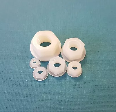 Nylon Plastic Combined Nuts/ Washer Faced Nut/ Flanged M3 - M16 DIN 6923 • £2.65