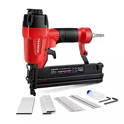 £51.99 • Buy WORKPRO 2-in-1 Air Brad Nailer Gun 50mm 18 Gauge, Brad Nail Gun And Stapler