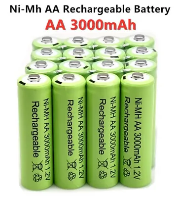 1.2V AA 3000mAh NiMH 1.2V Rechargeable Batteries FREE SHIPPING • $7.95