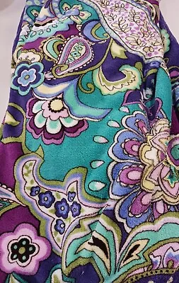 Purple Vera Bradley Blanket Heather Plush Micro Fleece Throw Paisley Soft Comfy • $21.99