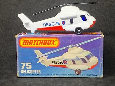 Matchbox Superfast MB75-C1 Seasprite Helicopter MINT Condition In Type L Box • $66