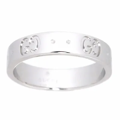 £238.01 • Buy GUCCI Icon Ring 18K White Gold 750 Size9 4.5-4.75(US) 90192638