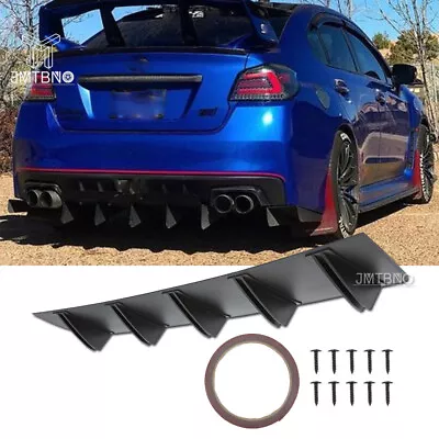 For Subaru WRX STI Car Rear Diffuser Bumper Fins Spoiler Lip Splitter Lip Black • $49.12