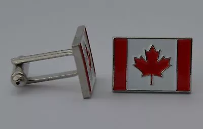 Canadian Flag Maple Leaf Canada Quality Enamel Cufflinks • $9.94