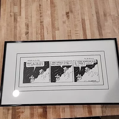 Hagar The Horrible Original Comic Strip Art Sign By Chris Browne Framed • $150