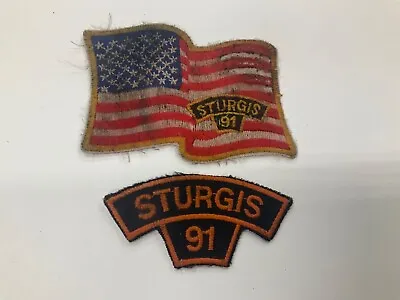 VINTAGE 1991 BLACK HILLS STURGIS Motorcycle Biker Rally Patch Harley Davidson • $9.99