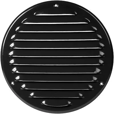 6'' Inch Metal Black Vent Cover - Round Soffit Vent - Air Vent Louver - Grille C • $19.68