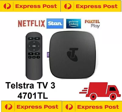  Telstra TV 3 Powered By Roku 4K (Model No. 4701TL) YOUTUBE NETFLIX SBS STAN* • $119