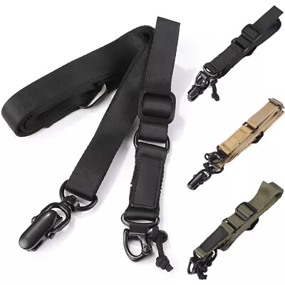 Tactical MOLLE Rifle Accessory Airsoft QD 1 Or 2 Point Sling Quick Detach Belt • $9.99
