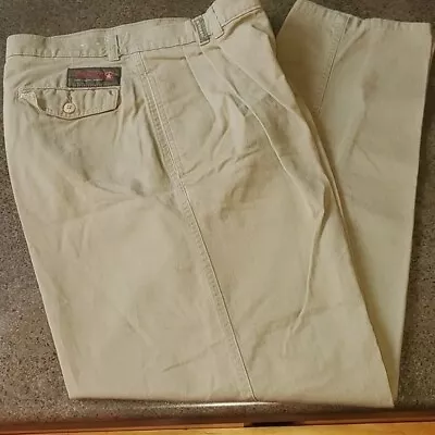 Bugle Boy Vintage Sz. 31x32 Beige Pleated & Pocketed Pants • $20