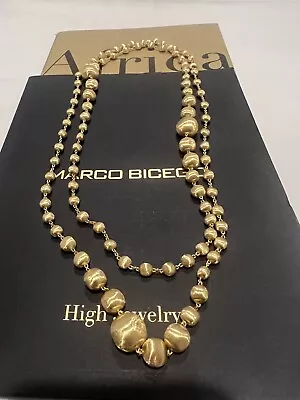 Marco Bicego Triple Wave Africa Necklace 18k Gold • $9900