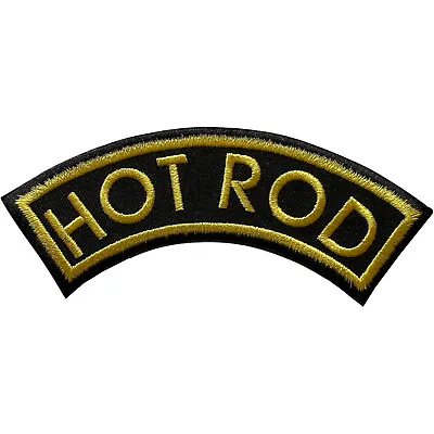 HOT ROD Patch Iron Sew On Clothes Bag Hat Denim Fabric Embroidery Badge Applique • £2.79