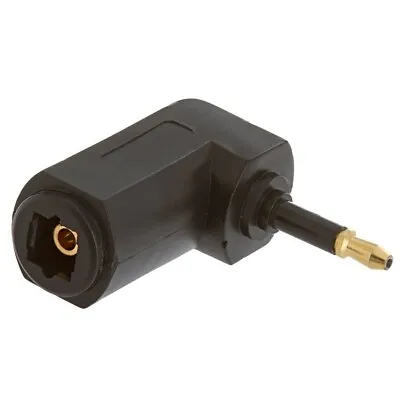 TOSLINK Optic Female To 3.5mm Mini Male Right Angle 90 Degree Audio Adapter Gold • $9.91