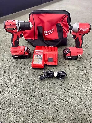 Milwaukee 3692-22CT 18V Compact Brushless Drill Driver / Impact Driver Kit • $102.50