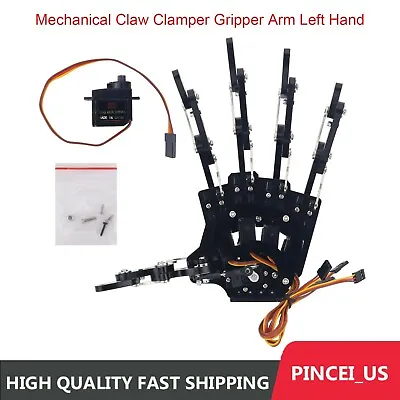 Mechanical Claw Clamper Gripper Arm Left Hand Five Fingers With Servos For Robot • $65.15