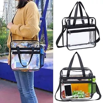 Front Pocket Large Capacity Transparent Purse Shoulder Bag Clear Bag Handbag • $18.97