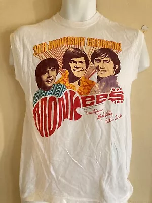 Vintage The Monkees 20th Anniversary Tour T-Shirt Men Large 1986 Sleeveless Tank • $40