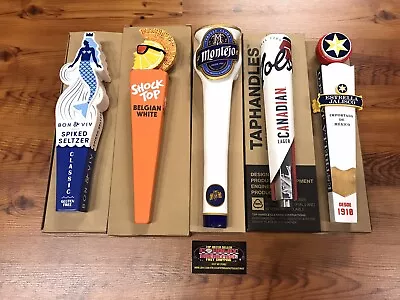 Beer Tap Handle Lot Of 5 - Molson Shock Top Bon & Viv Estrella Montejo - NIB! • $80.96