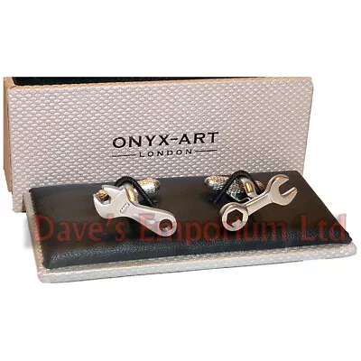 Ring Spanner & Wrench Cufflinks By Onyx Art - Gift Boxed - DIY Mechanic • $14.91