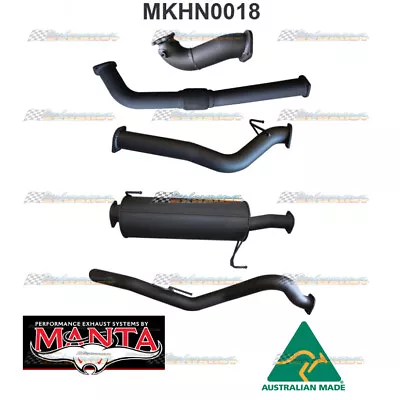 MANTA Full 3  Exhaust With Muffler For Holden Rodeo RA 3.0L CRD TD SWB • $1906