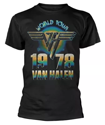 Van Halen World Tour 78 Black T-Shirt OFFICIAL • £17.79