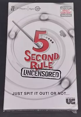 5 Second Rule Uncensored Game 3 Players Ages 18+ • $30